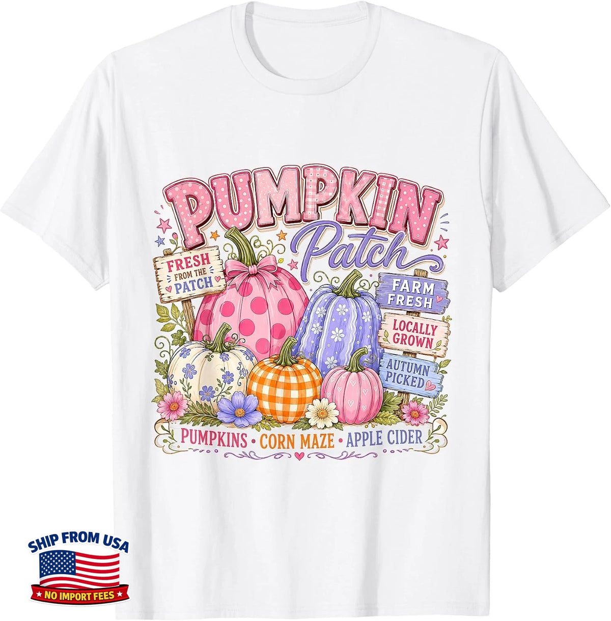 Funny Vintage Pumpkin Patch Cowgirl Thanksgiving Gift Tee