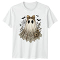 Vintage Gothic Sheet Ghost With Womens T-Shirt Spooky Aesthetic Halloween
