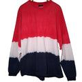 Spirit Jersey Shirt XL Red White Blue Tie Dye Stripe USA America Patriotic