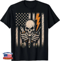 Electrician Skeleton US Flag Electrical Engineer T-Shirt