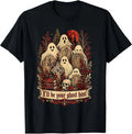 I'll Be Your Ghost Host Gothic Graveyard Dark Academia Fall T-Shirt Image 1 of 2