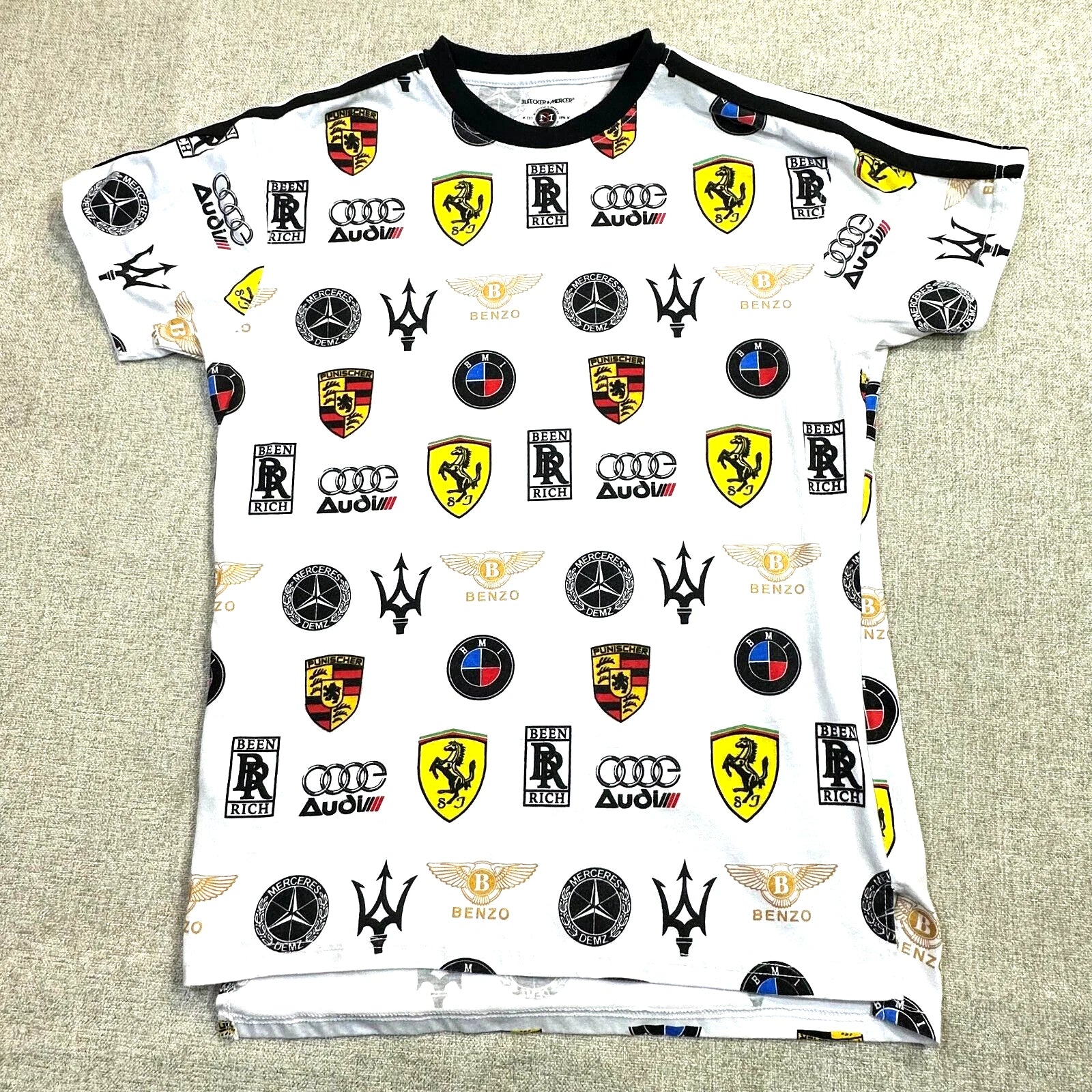 Bleeker & Mercer Mens' 2XL Been Rich Luxury Auto Cars Double-Sided AOP Shirt
