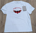 $520 Mens Alexander McQueen Moth Print Crewneck T-Shirt White/Red Large
