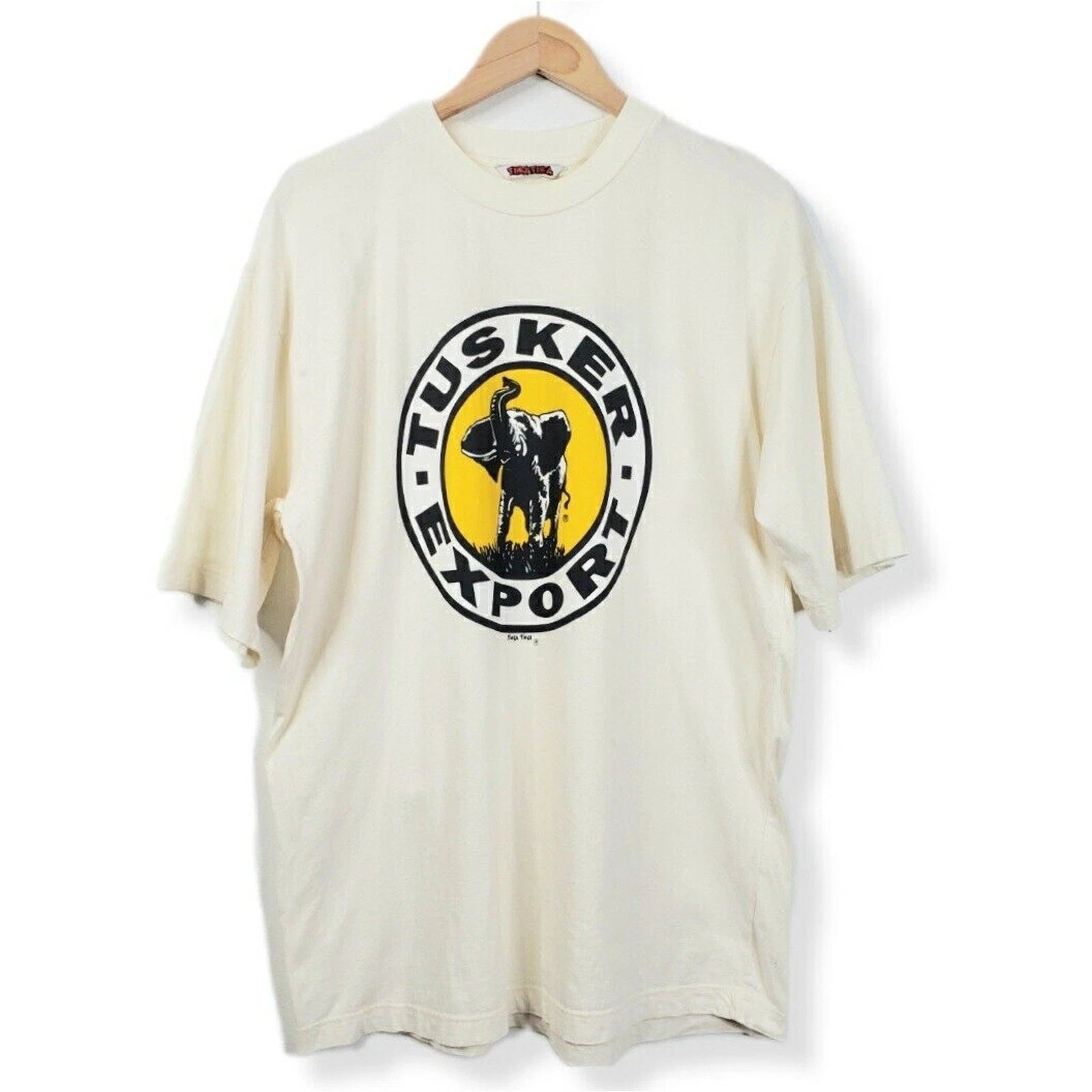 90s Tinga Tinga T Shirt XL Tusker Export Elephant Graphic Kenya Africa Beer Logo
