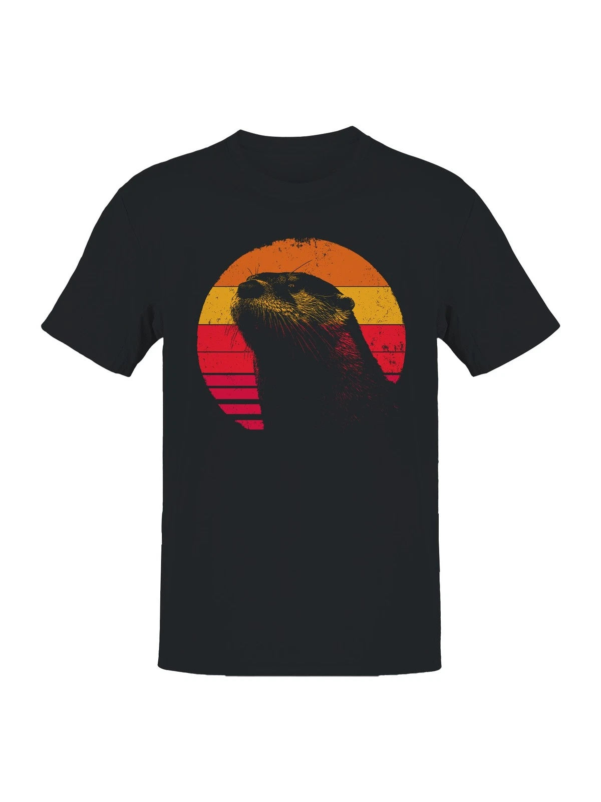Retro Sunset Otter Art Men's T-shirt