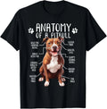Funny Anatomy Pitbull Dog Cute Pittie Lover Pit Bull Owner T-Shirt