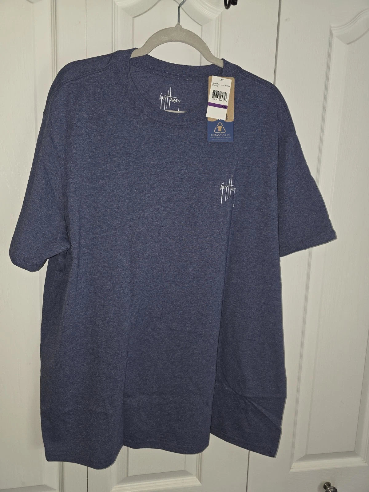Guy Harvey Threadcycled Navy Heather XXL Men's Graphic Print Crew Neck T-Shirt