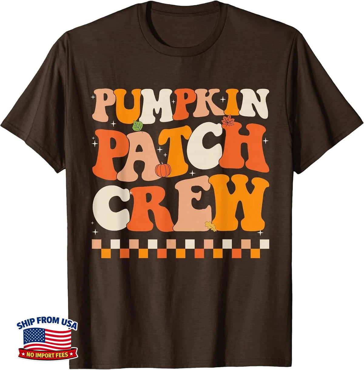 Groovy Pumpkin Patch Crew Fall Halloween T-Shirt Y9