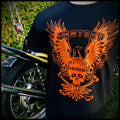 "DESTROY" upwing eagle & skull crossbones classic vintage retro biker harley tee