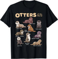 Otter Sea Animals of the World Chibi Otter Lover Educational T-Shirt
