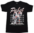 Pabst Blue Ribbon Beer An American Classic Patriotic Mens Black Shirt New Medium