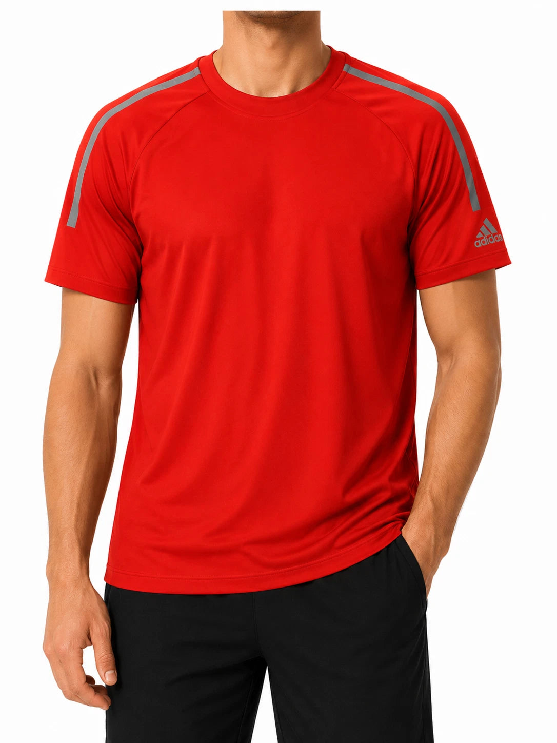 Adidas Men's Red Climacool Athletic T-Shirt Size XL Performance Knit