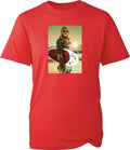 Chewbacca Surf Retro Cool Funny Men Women Galaxy Movie Parody Gift Unisex Tee
