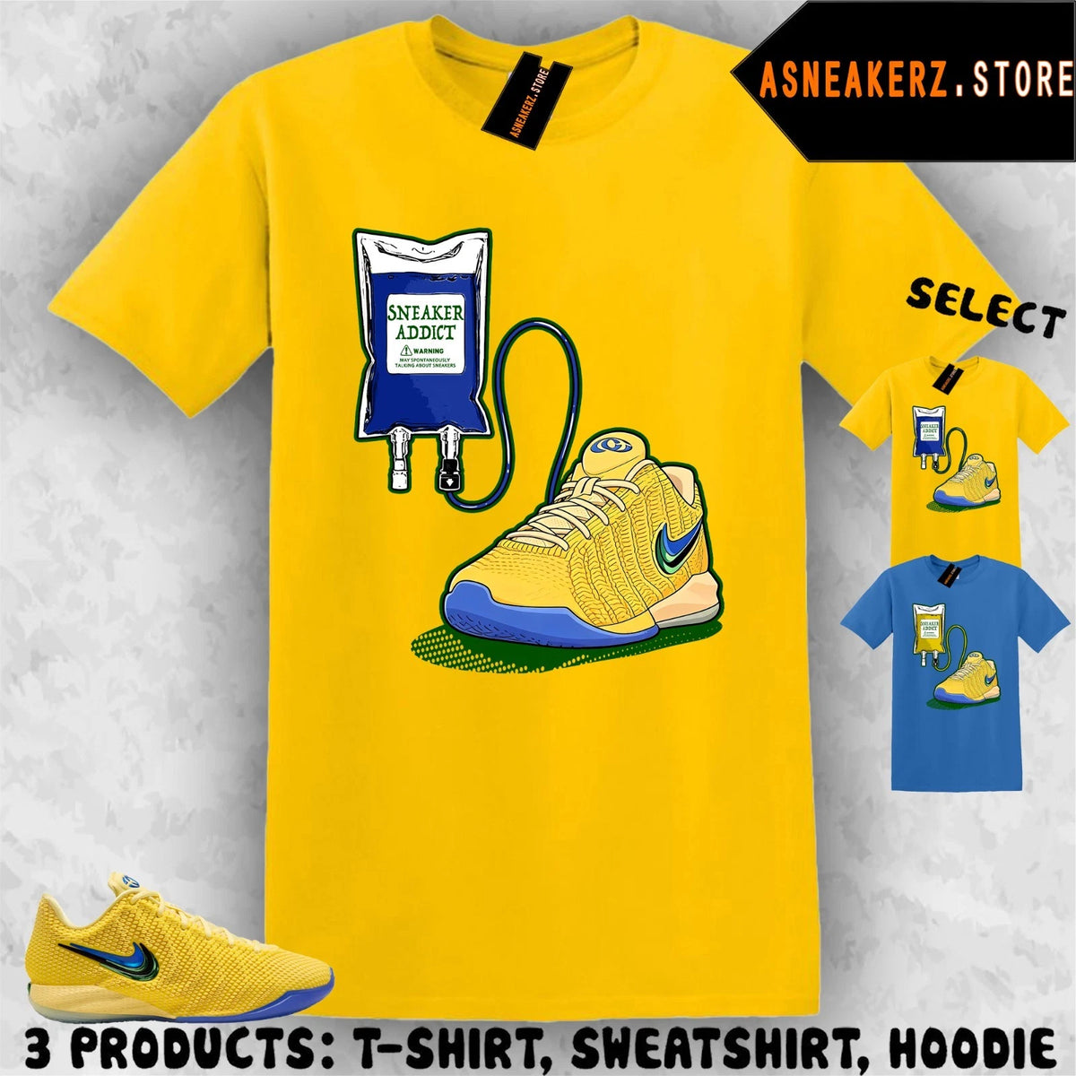 Tee Shirt Matching Caitlin 1 Warning Code To Match Sneaker Therapy T-Shirt