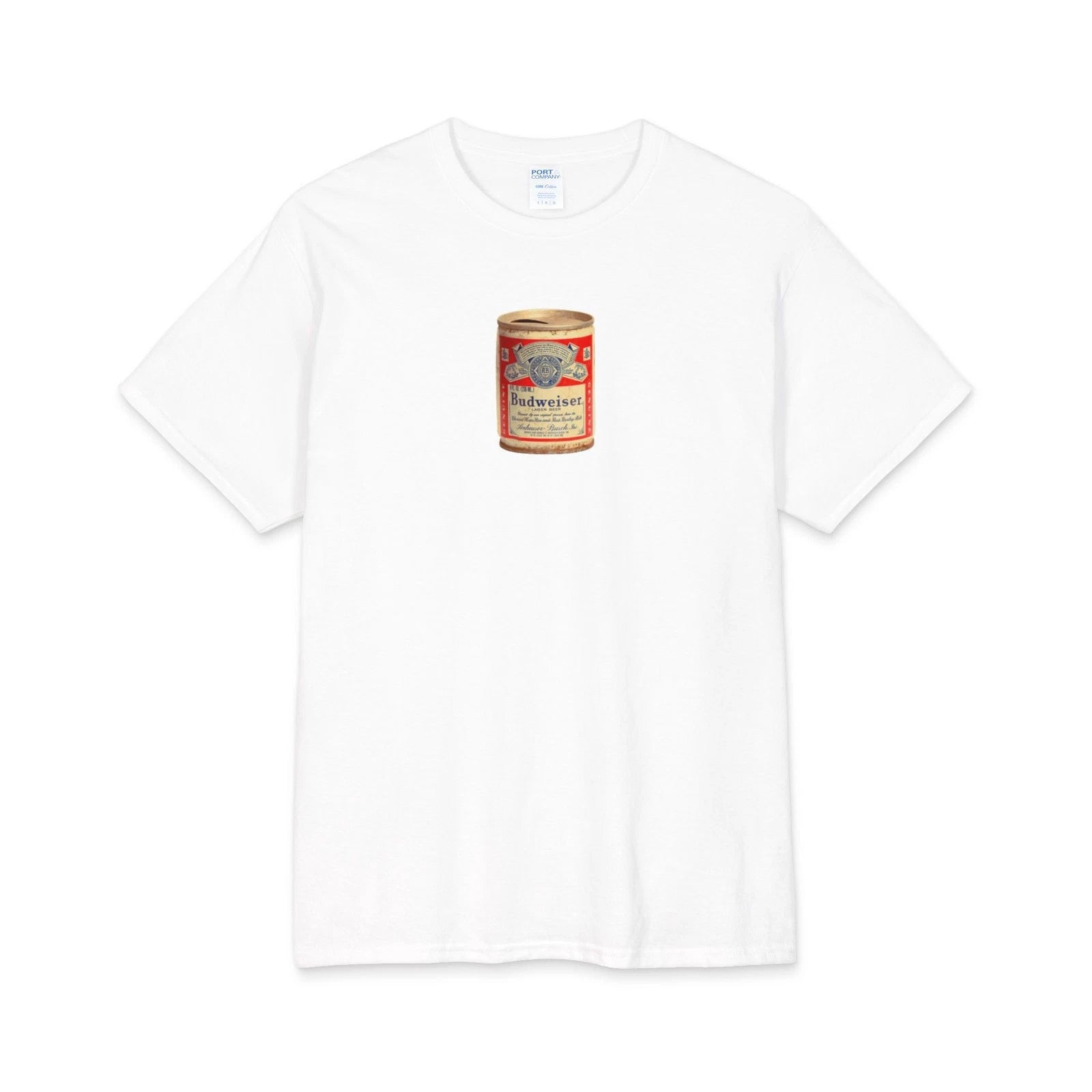 Vintage Beer Can Graphic Tee | Retro Label T-Shirt Budweiser
