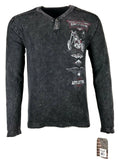 AFFLICTION Men's T-shirt STACKED MOTORS Biker Skull Cross MMA