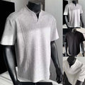 For Casual Outings Men V-neck T-shirt Summer Short Sleeve Minimalist Design