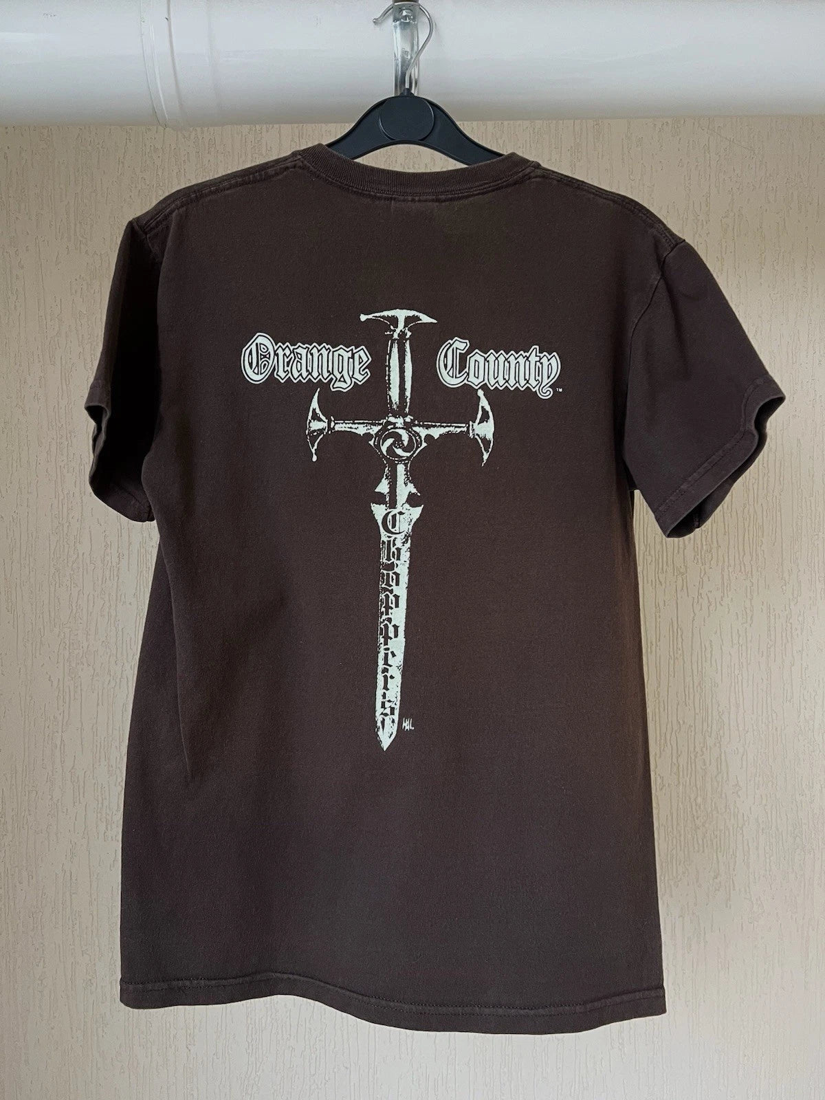 Gildan Ultra Cotton Orange County Choppers Graphic Brown Men's T-Shirt S