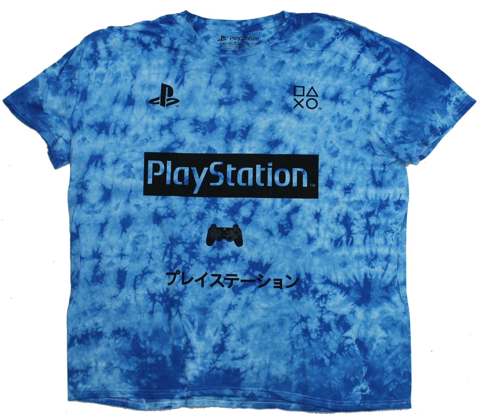 PlayStation Mens T-Shirt - Simple Logo And Symbol Kanji Image