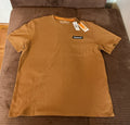 Timberland Men’s XL Woven Badge Crewneck T-Shirt Wheat