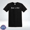 Just A Girl Gothic Font Aesthetic Minimalist Graphic T-Shirt