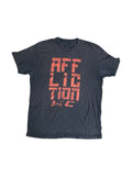Rare Affliction T Shirt Red Spell Out Short Sleeve Grunge Y2K Cut Tag Read Pits