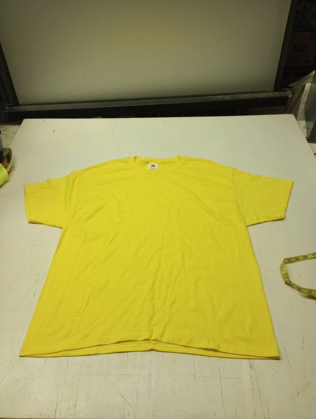 Hanes Mens Size XL Yellow Basic Comfort Blend Eco Smart T Shirt NWOT