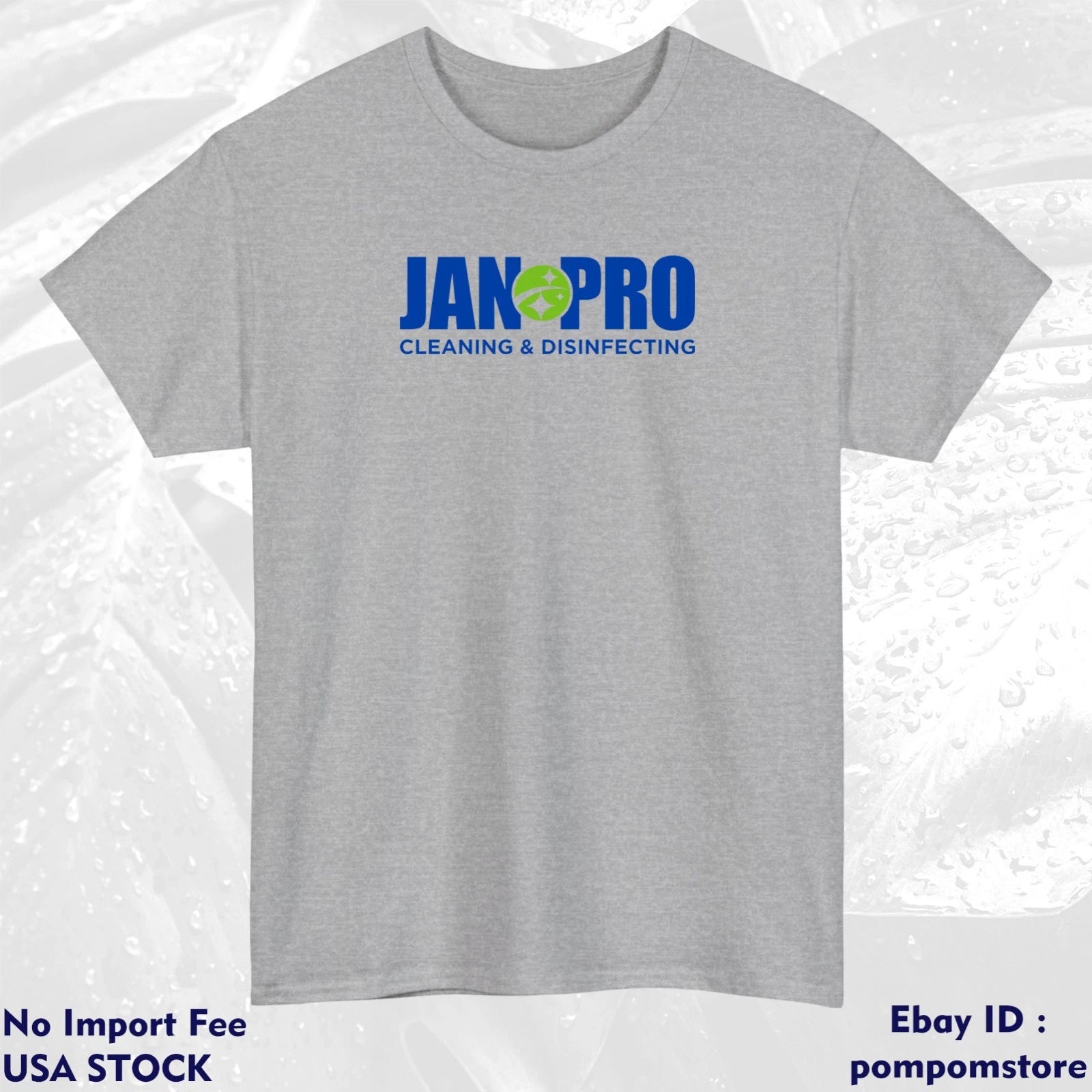 JAN-PRO Commercial Cleaning Logo Shirt Mens Cotton Size S to 5XL Made In USA