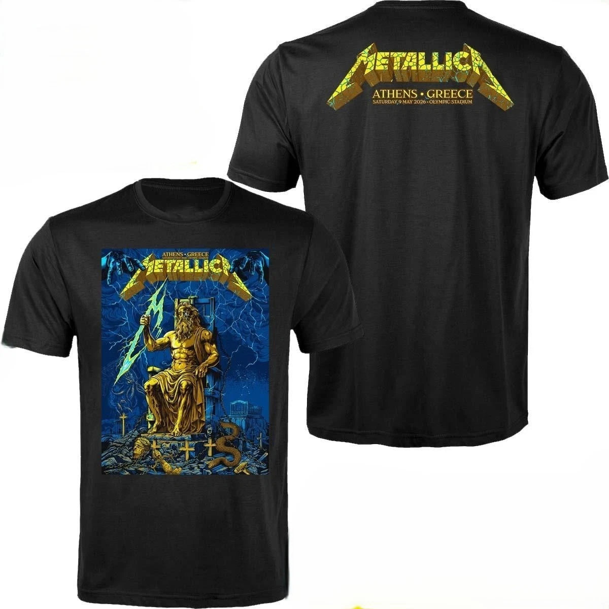 Heavy Metal Athens Greece 2026 T-Shirt Rock Band Fan Art Graphic Tee