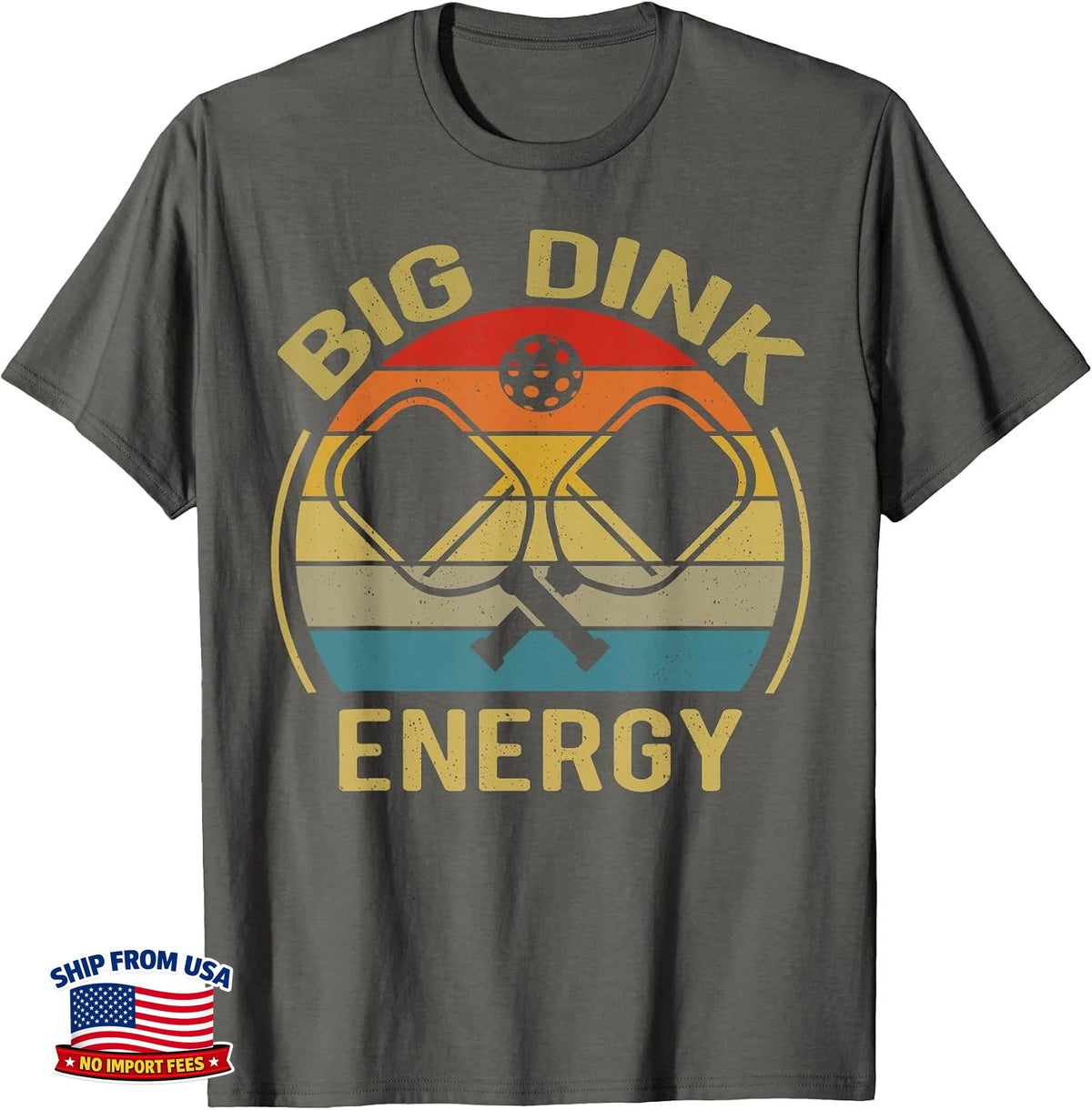 Vintage Funny Pickleball Big Dink Energy T-Shirt
