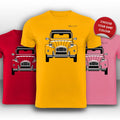 Citroen 2CV Front View Super Cool hand printed T-Shirt