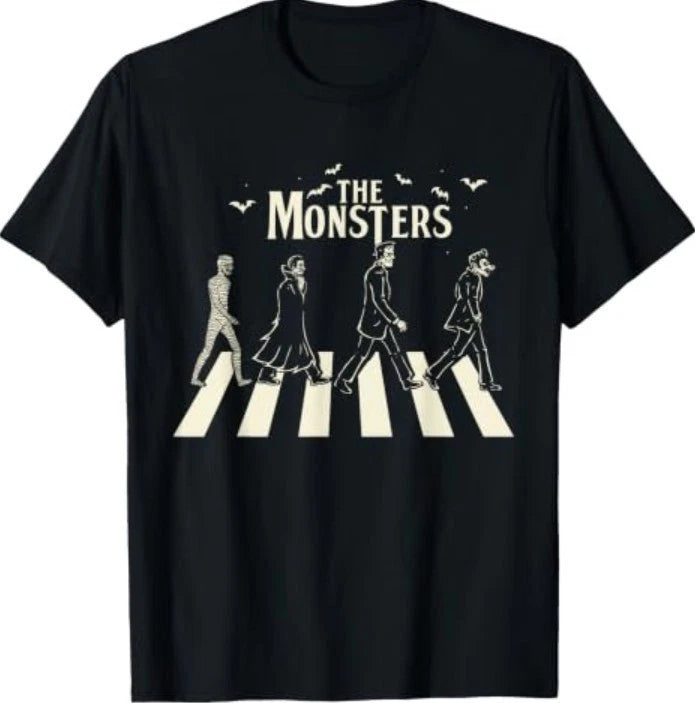 The Monsters - Funny Monsters Crossing the Road T-Shirt