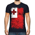 Tonga Flag Grunge Men T-Shirt Tonga Football Jersey Gift