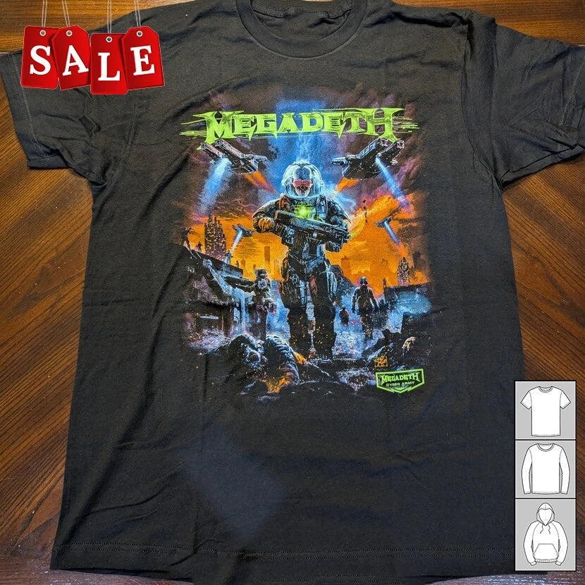 New Megadeth 2025 CyberArmy Gift For Fans Unisex S-5XL Shirt OS346