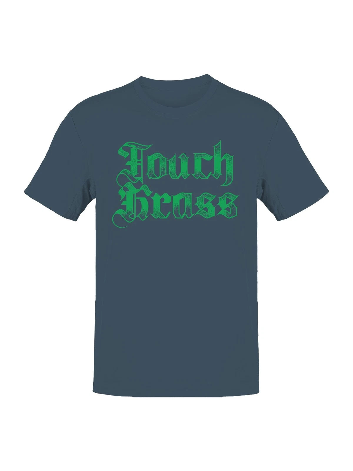 Touch Grass Gothic Typography Men's T-shirt