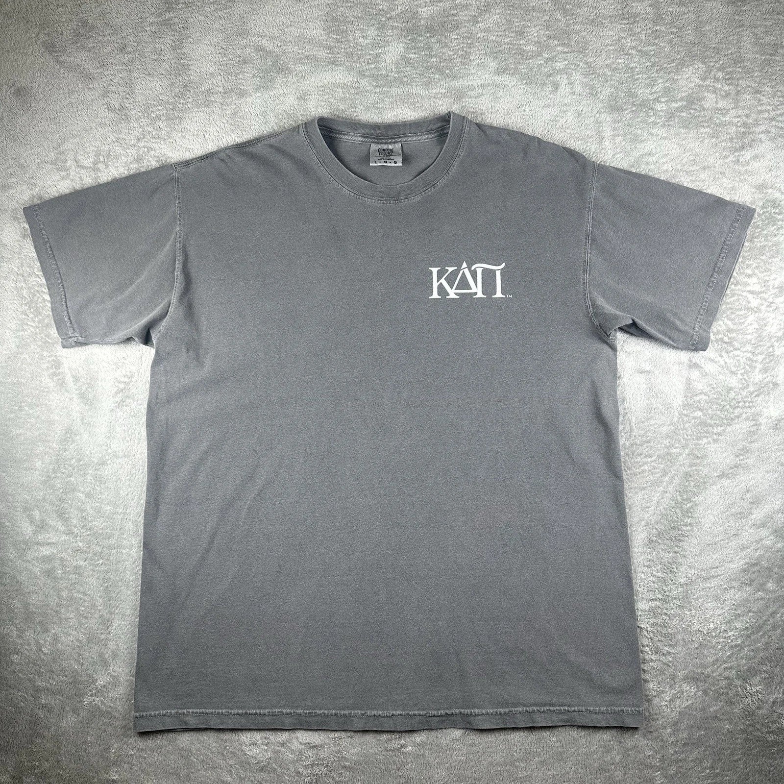Comfort Colors Men’s L KΔΠ Greek I Am a Teacher What’s Your Superpower Gray Tee
