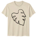 Tropical Leaf Minimalist Plant Lover T-Shirt Tropical Plants Nature Birthday