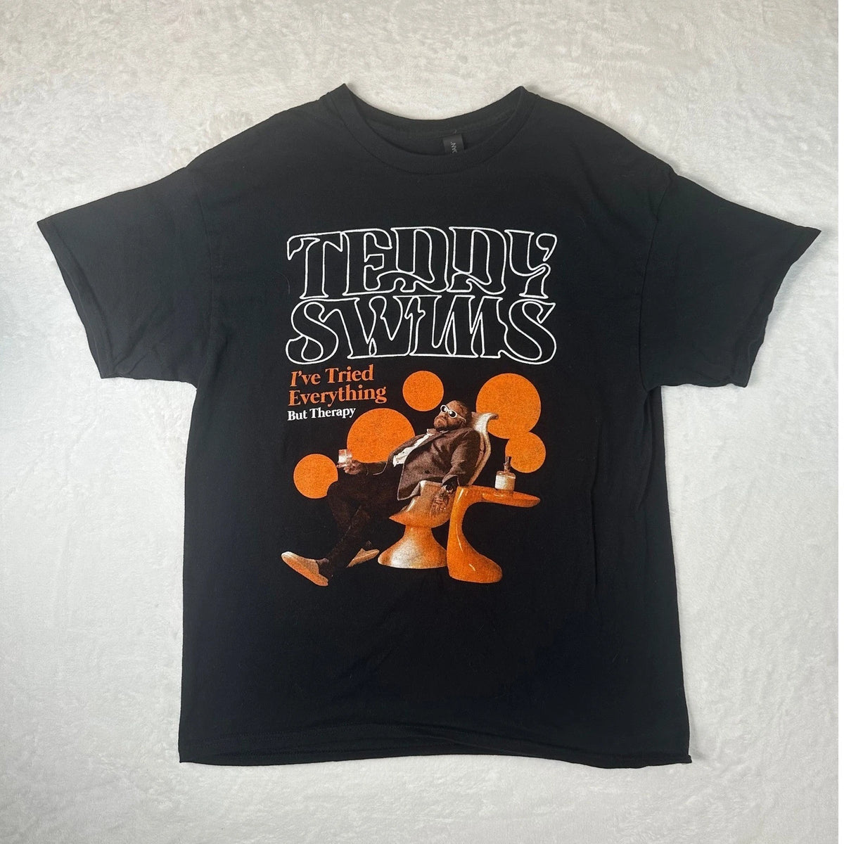 Teddy Swims I've Tried Everything But Therapy Tour T-Shirt Black Large Mens