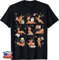 Christmas Reindeer Reading Bookworm Teacher Librarian Book T-Shirt Image 1 of 4