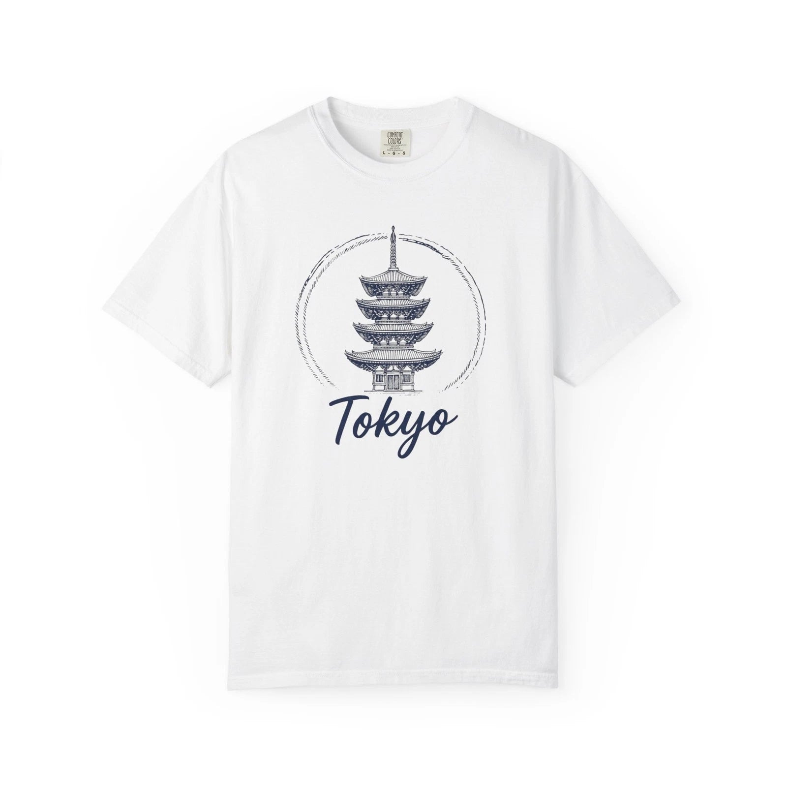 Tokyo Pagoda T-Shirt | Japanese Temple Illustration, Cotton Tee, Relaxed Tee