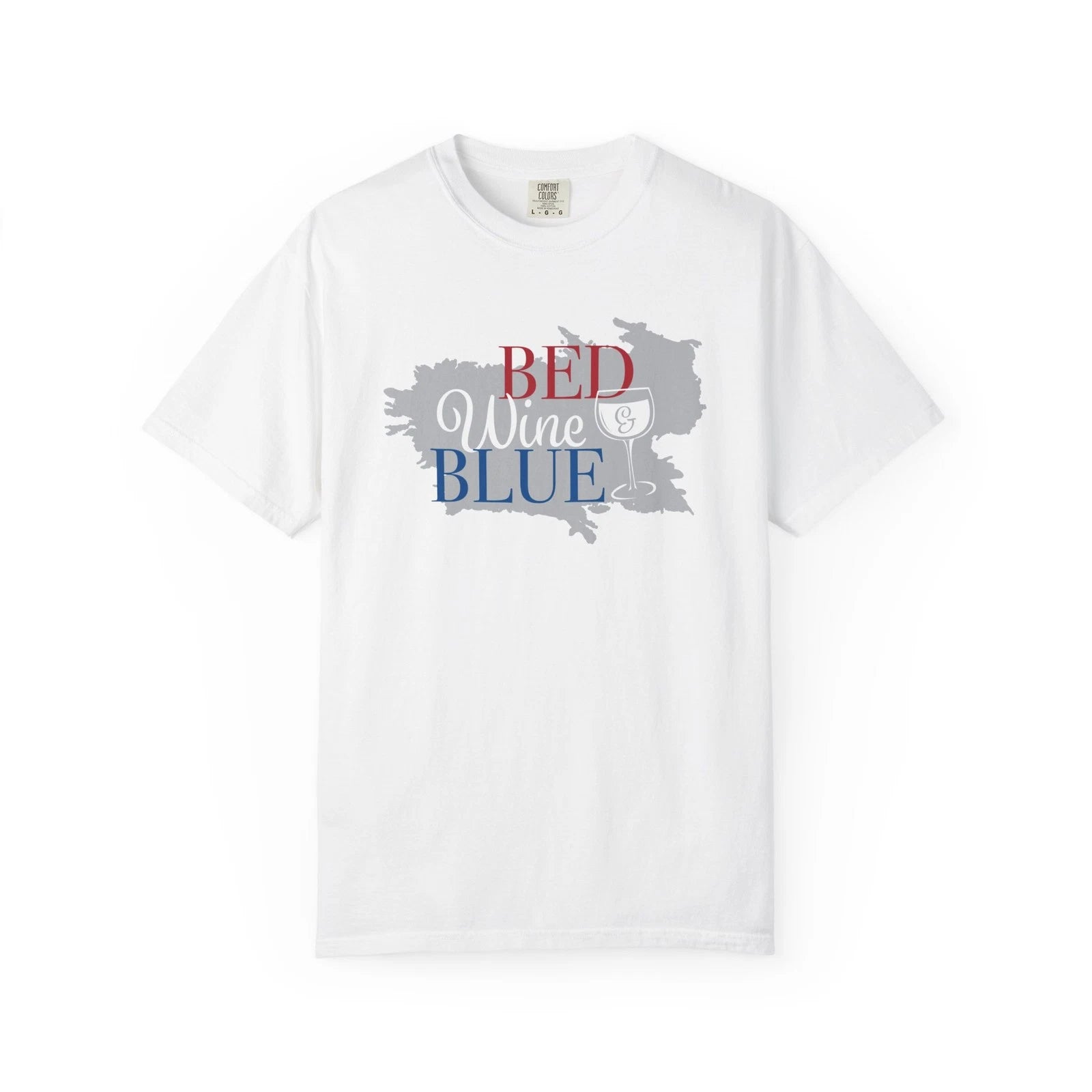 Bed Wine Blue design T-Shirt | Distressed , Casual, 100% Cotton
