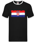 Kroatien Grunge Stil Flagge - Herren Ringer - Kroatische Country Reise Zagreb