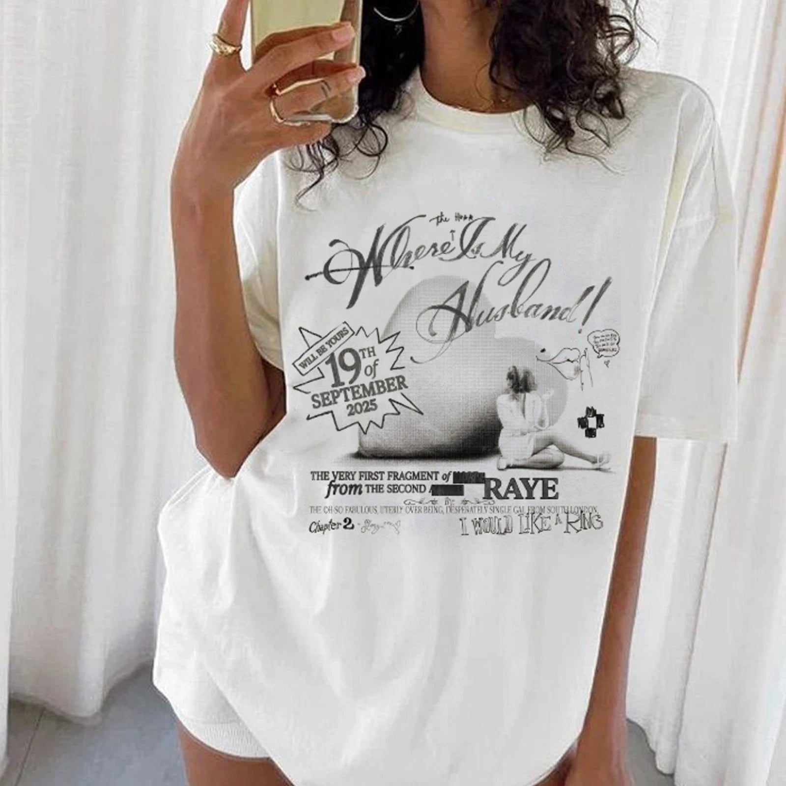 Where is My Husband RAYE T-shirt, Vintage Raye Singer Live Tee for Fans