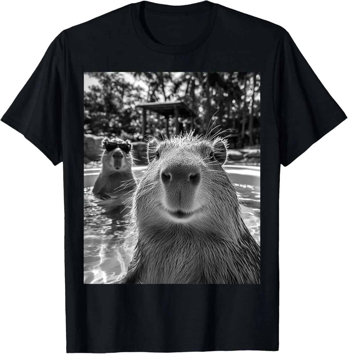 Cool Capybara Selfie Funny Cute Unisex T-Shirt Gift