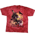 The Mountain Red Tie Dye Shirt Mens XL Native American Wolf Horse Eagle 2008 XL