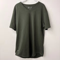 BYLT T Shirt Drop Cut V Neck Mens Large Green Stretch Athletic Minimalist Casual