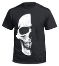Half Skull Men's T-Shirt/Skeleton/Biker/Tribal/Tattoo/Shadow/Goth/Top/S - XXXXXL