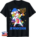 Funny Jewnicorn Hanukkah Unicorn Gift Girl Women Pajamas T-Shirt