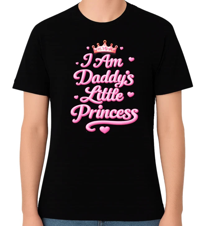 I Am Daddy’s Little Princess Cute Pink Quote Graphic T-Shirt