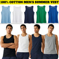 12Pack 6 &3 MENS VESTS 100% COTTON TANK SUMMER TRAINING GYM TOPS PLAIN S-5XL Lot